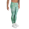 Teal Marble Men's Leggings-grizzshop