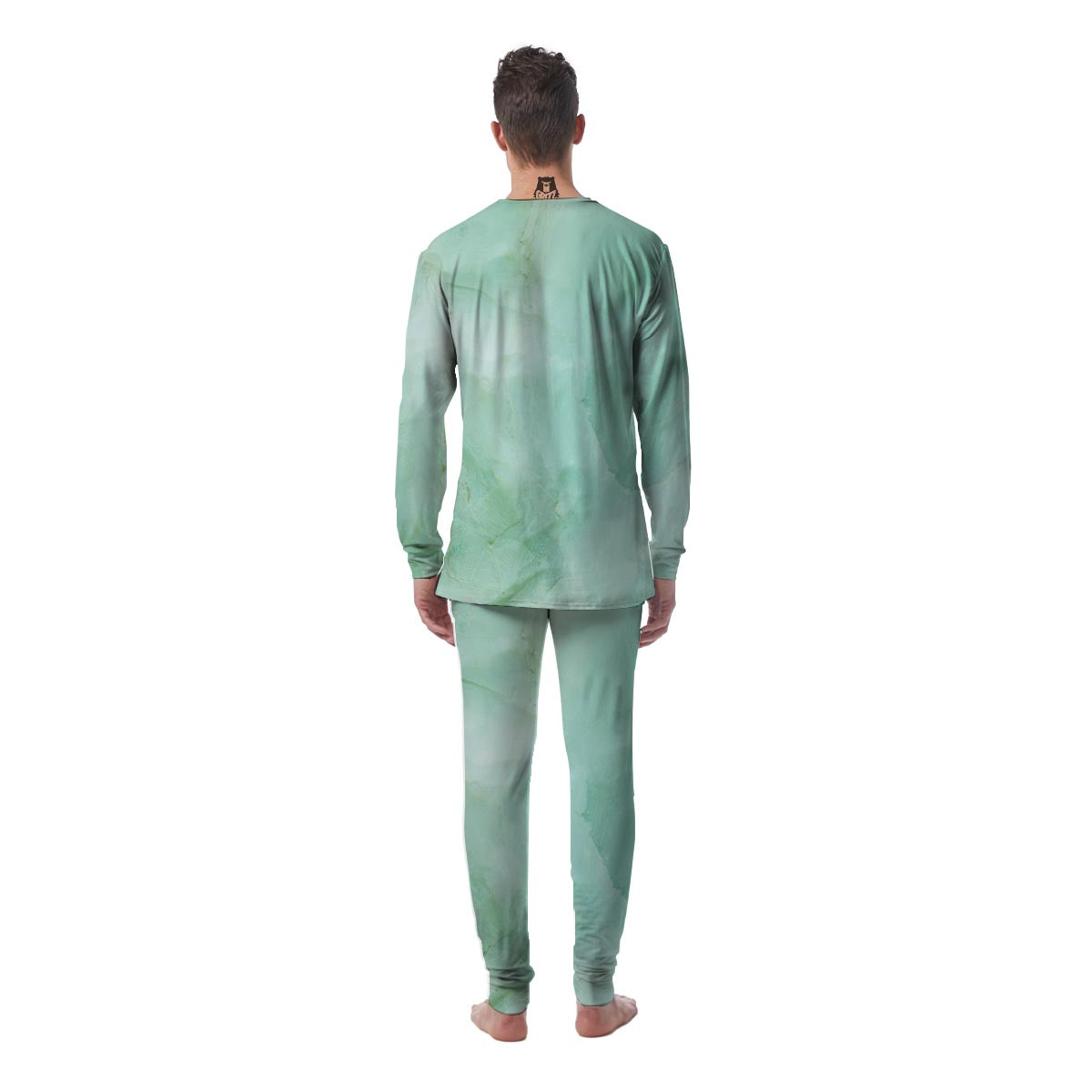 Teal Marble Men's Pajamas-grizzshop