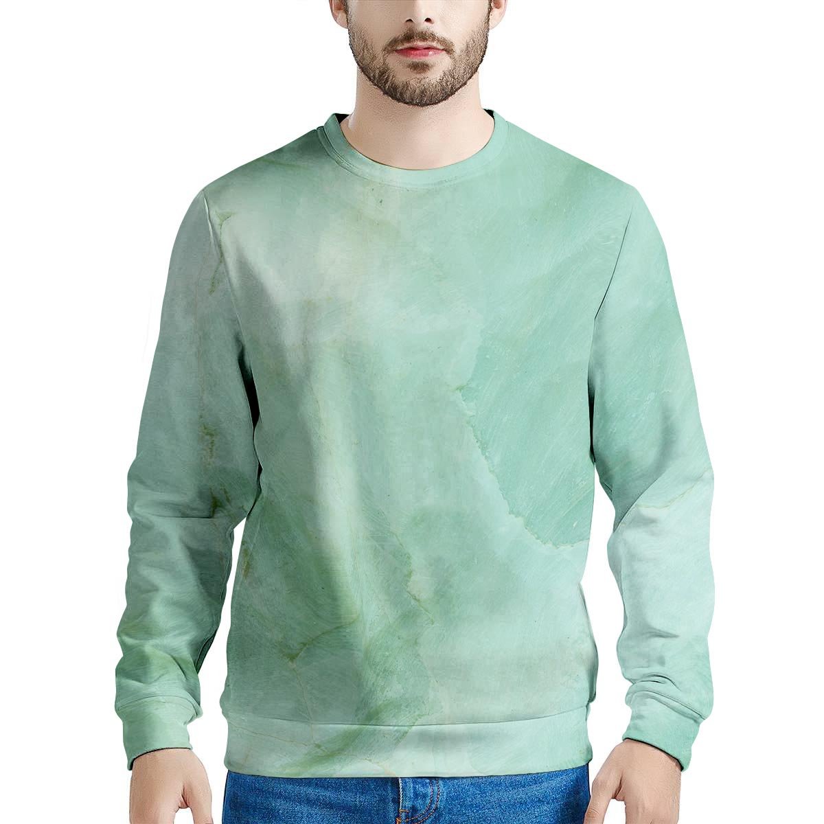 Teal Marble Men's Sweatshirt-grizzshop