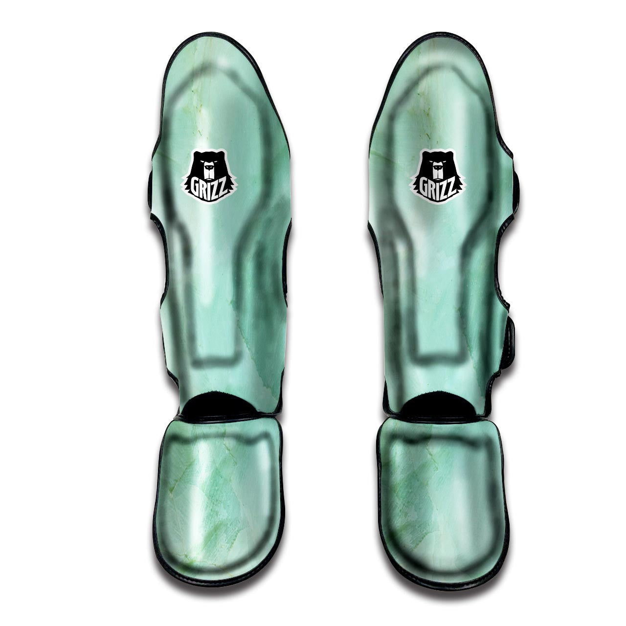 Teal Marble Muay Thai Shin Guard-grizzshop