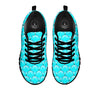 Teal Marble Print Pattern Black Sneaker-grizzshop