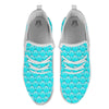 Teal Marble Print Pattern White Athletic Shoes-grizzshop