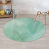 Teal Marble Round Rug-grizzshop