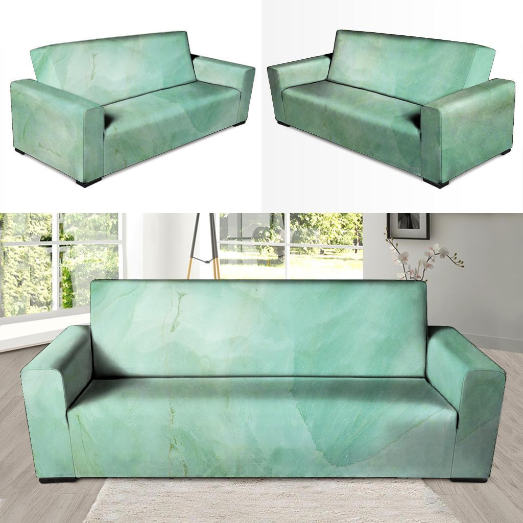 Teal Marble Sofa Cover-grizzshop