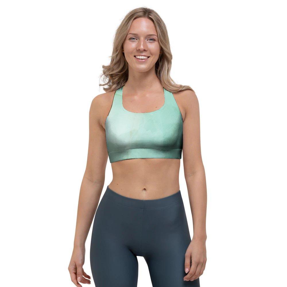 Teal Marble Sports Bra-grizzshop