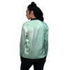 Teal Marble Women's Bomber Jacket-grizzshop