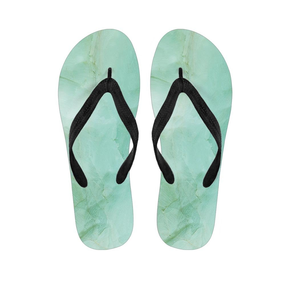 Teal Marble Women's Flip Flops-grizzshop