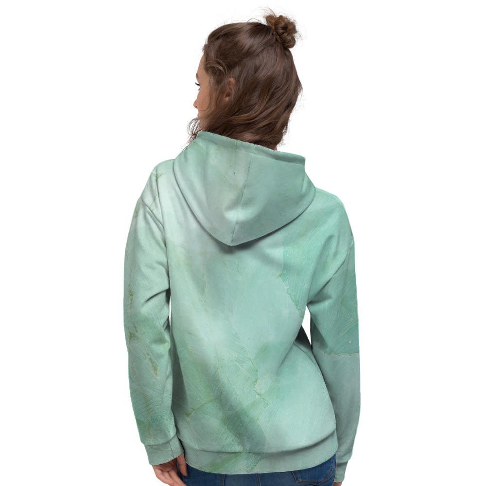 Teal Marble Women's Hoodie-grizzshop