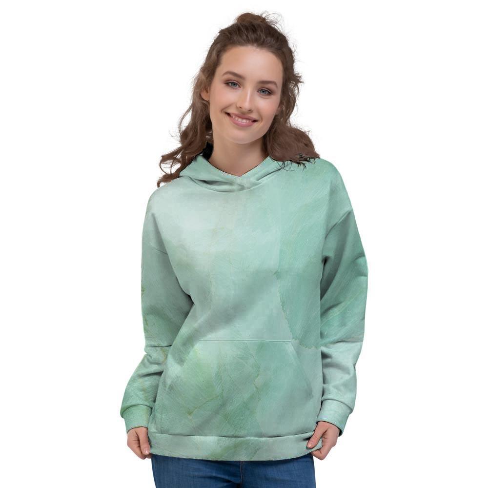 Teal Marble Women's Hoodie-grizzshop