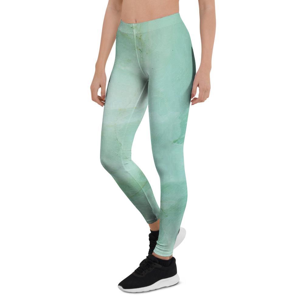 Teal Marble Women's Leggings-grizzshop