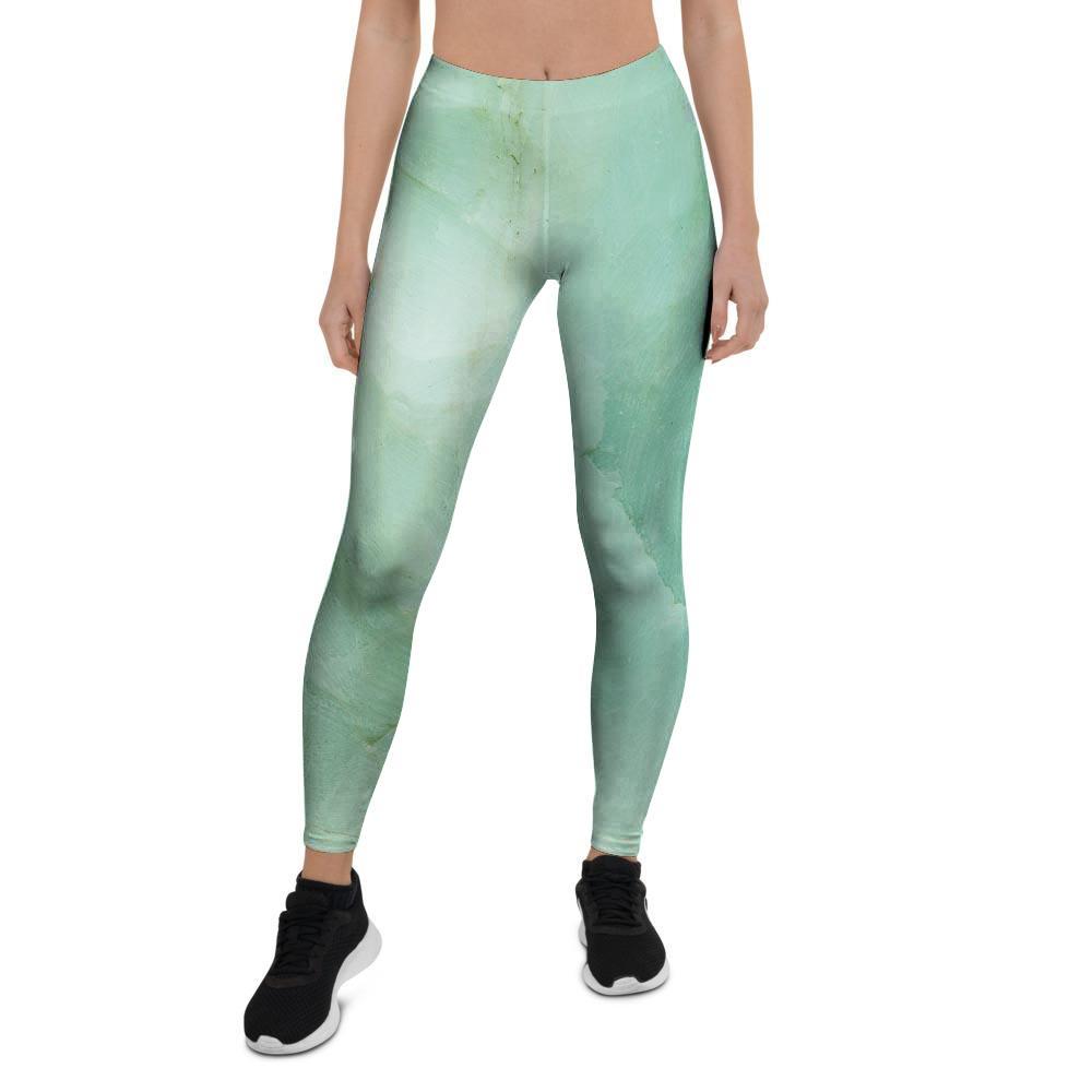 Teal Marble Women's Leggings-grizzshop