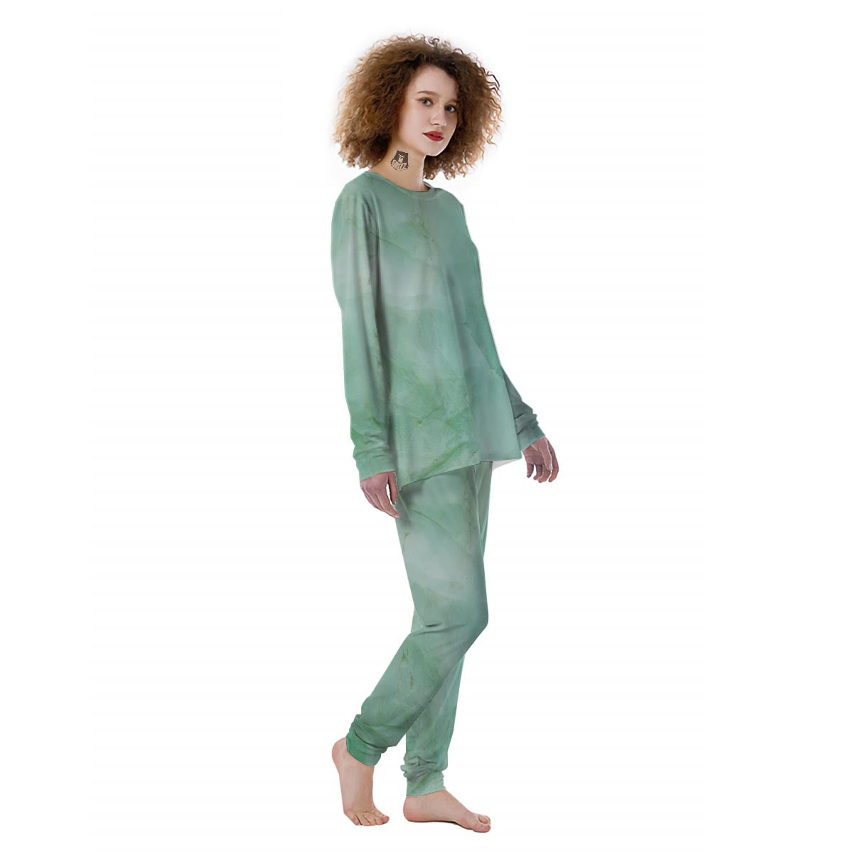 Teal Marble Women's Pajamas-grizzshop