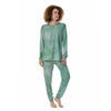 Teal Marble Women's Pajamas-grizzshop