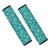 Teal Paisley Bandana Print Car Seat Belt Cover-grizzshop