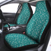 Teal Paisley Bandana Print Car Seat Covers-grizzshop