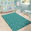 Teal Paisley Bandana Print Floor Mat-grizzshop