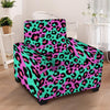 Teal Pink Leopard Armchair Cover-grizzshop