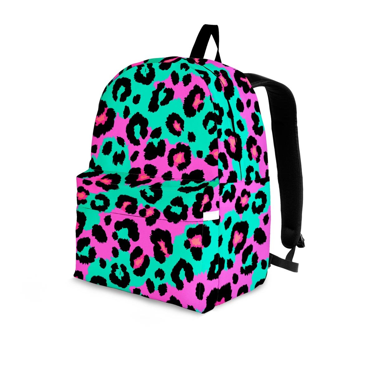 Teal Pink Leopard Backpack-grizzshop