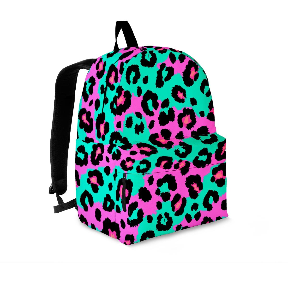 Teal Pink Leopard Backpack-grizzshop