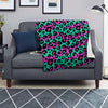 Teal Pink Leopard Blanket-grizzshop