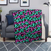 Teal Pink Leopard Blanket-grizzshop