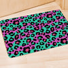 Teal Pink Leopard Door Mat-grizzshop