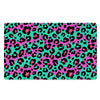 Teal Pink Leopard Door Mat-grizzshop