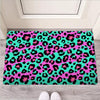 Teal Pink Leopard Door Mat-grizzshop