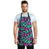 Teal Pink Leopard Men's Apron-grizzshop