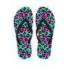 Teal Pink Leopard Men's Flip Flops-grizzshop