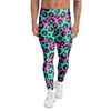 Teal Pink Leopard Men's Leggings-grizzshop