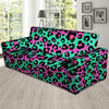 Teal Pink Leopard Sofa Cover-grizzshop