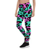 Teal Pink Leopard Women's Leggings-grizzshop