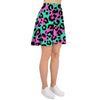 Teal Pink Leopard Women's Skirt-grizzshop