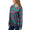 Teal Pink Leopard Women's Sweatshirt-grizzshop