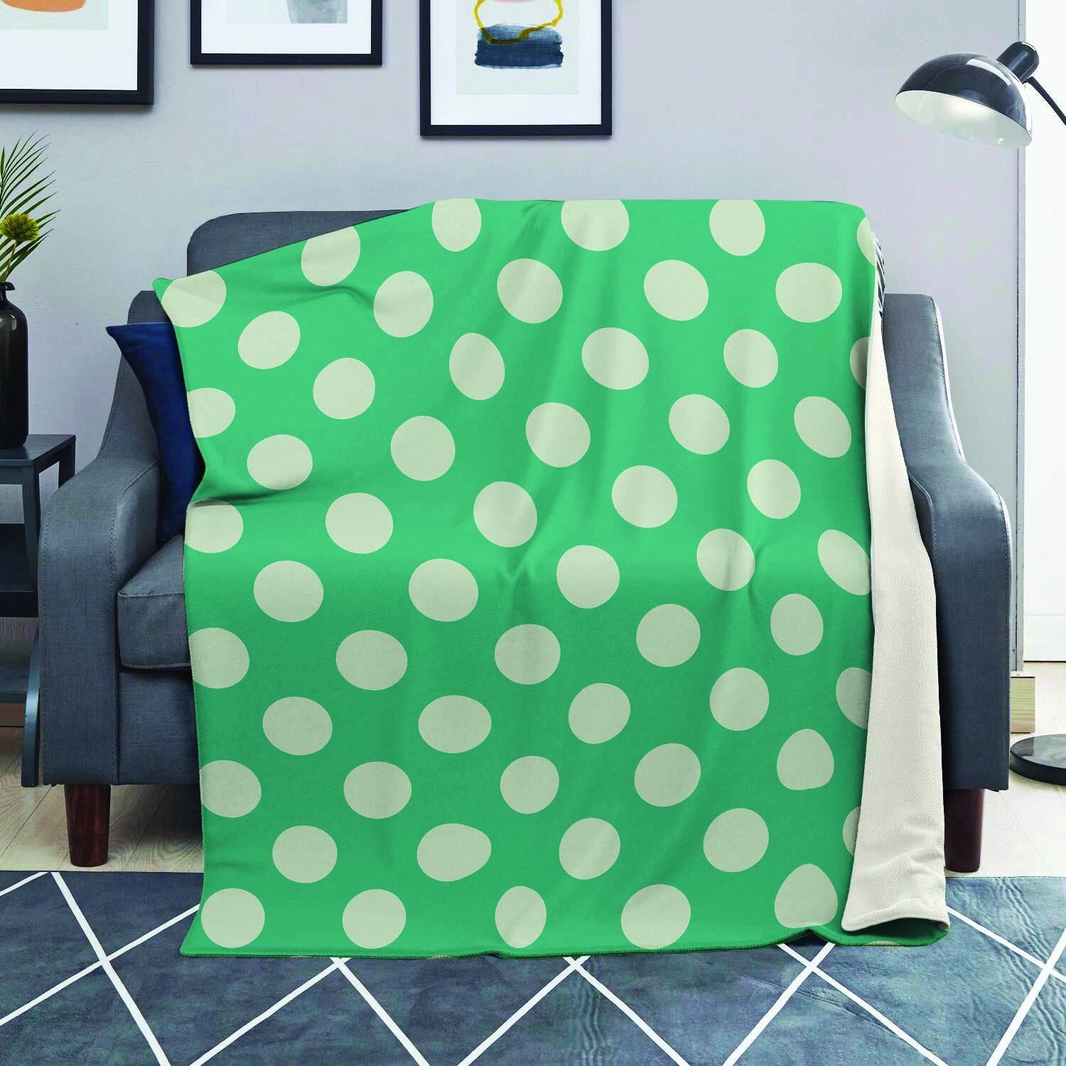 Teal Polka Dot Blanket-grizzshop