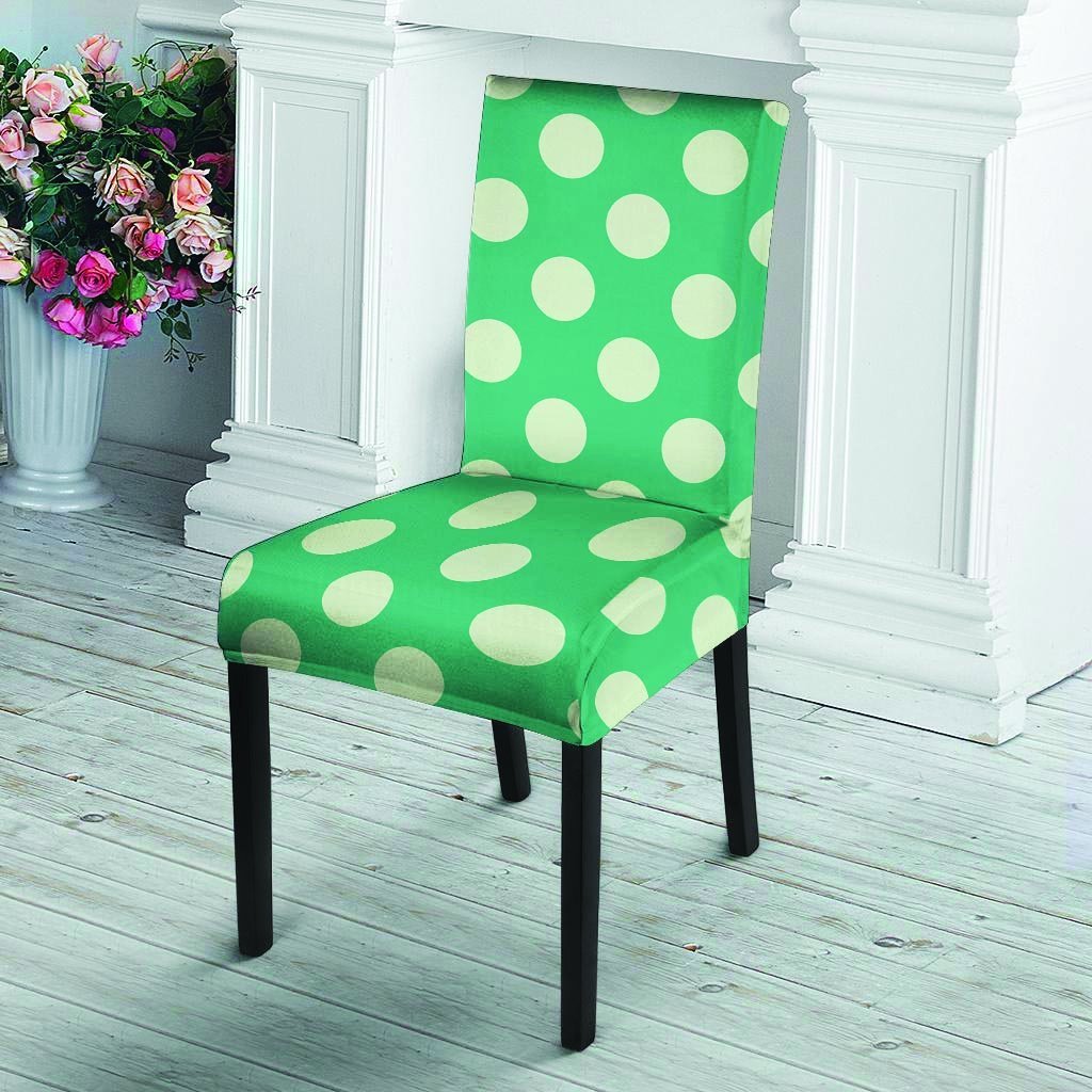 Teal Polka Dot Chair Cover-grizzshop