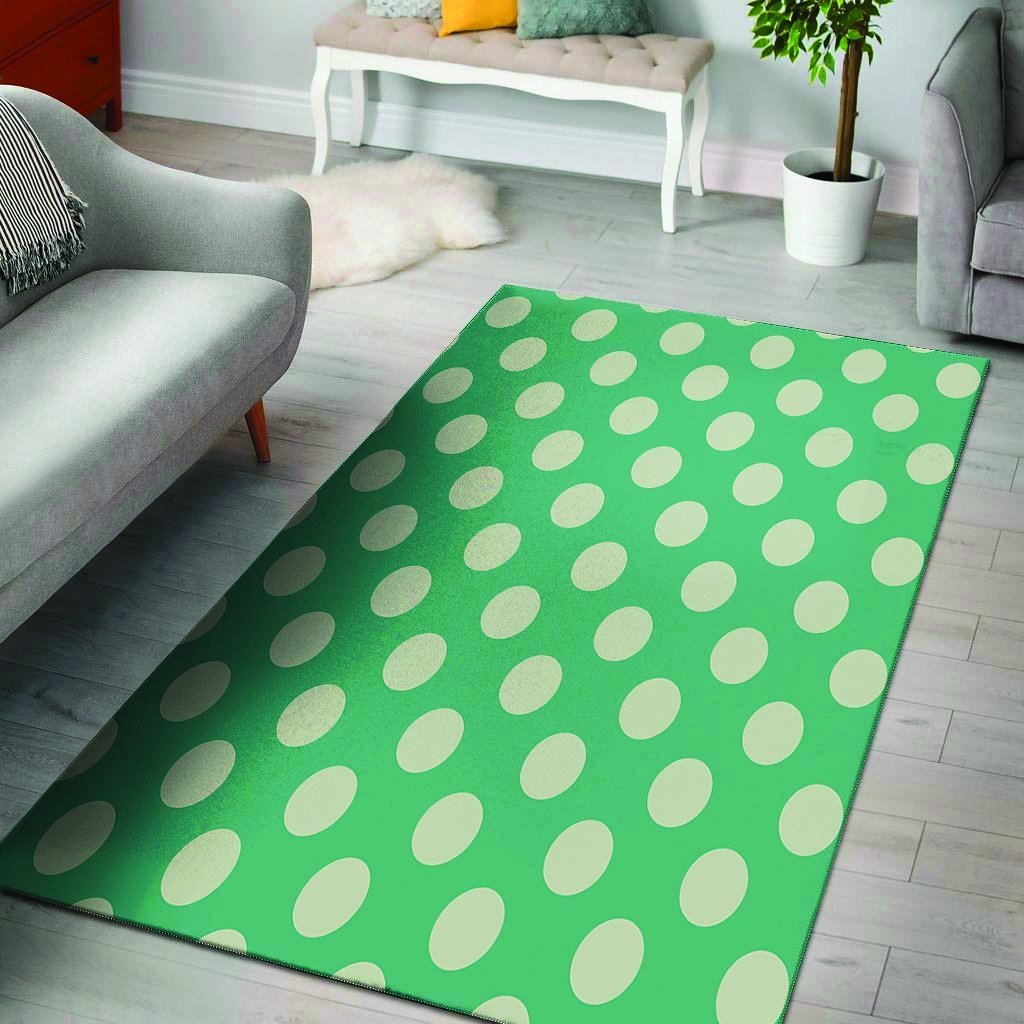Teal Polka Dot Floor Mat-grizzshop