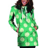 Teal Polka Dot Hoodie Dress-grizzshop