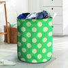 Teal Polka Dot Laundry Basket-grizzshop