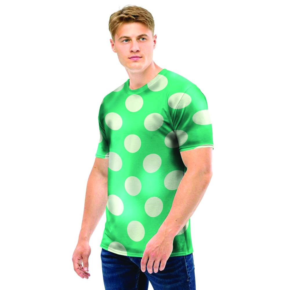 Teal Polka Dot Men T Shirt-grizzshop