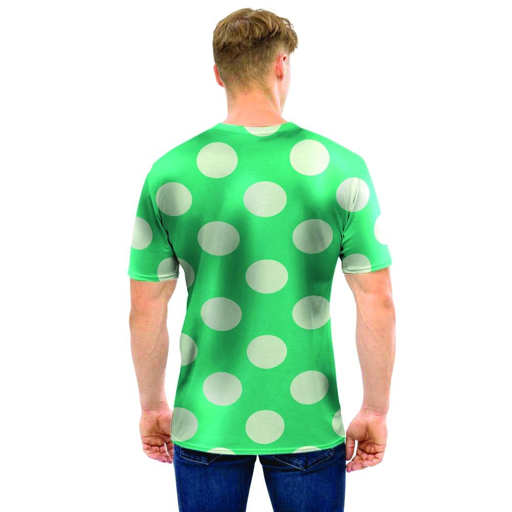 Teal Polka Dot Men T Shirt-grizzshop