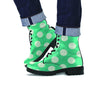 Teal Polka Dot Men's Boots-grizzshop