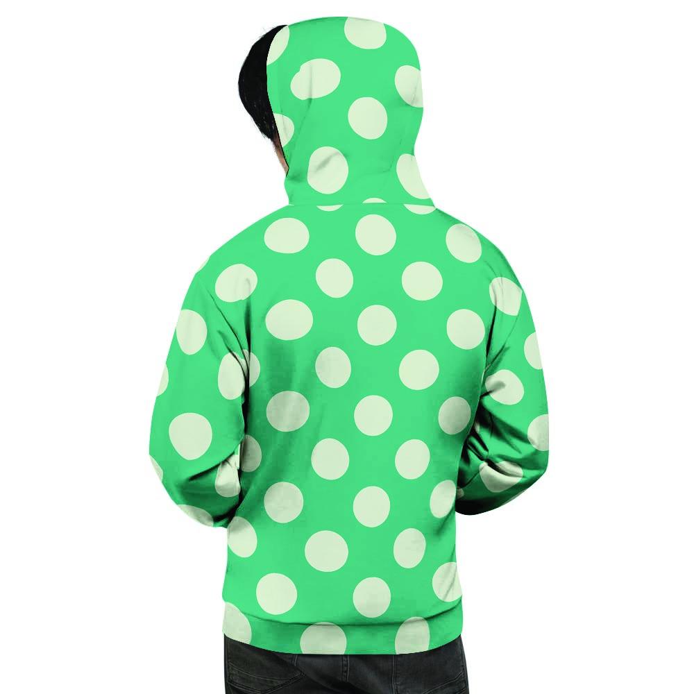 Teal Polka Dot Men's Hoodie-grizzshop