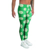 Teal Polka Dot Men's Leggings-grizzshop