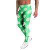 Teal Polka Dot Men's Leggings-grizzshop