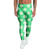 Teal Polka Dot Men's Leggings-grizzshop