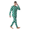 Teal Polka Dot Men's Pajamas-grizzshop