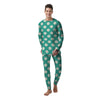 Teal Polka Dot Men's Pajamas-grizzshop