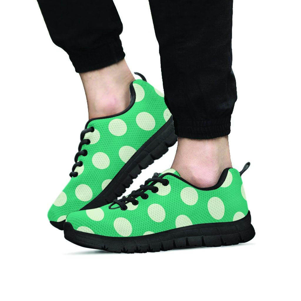 Teal Polka Dot Men's Sneakers-grizzshop